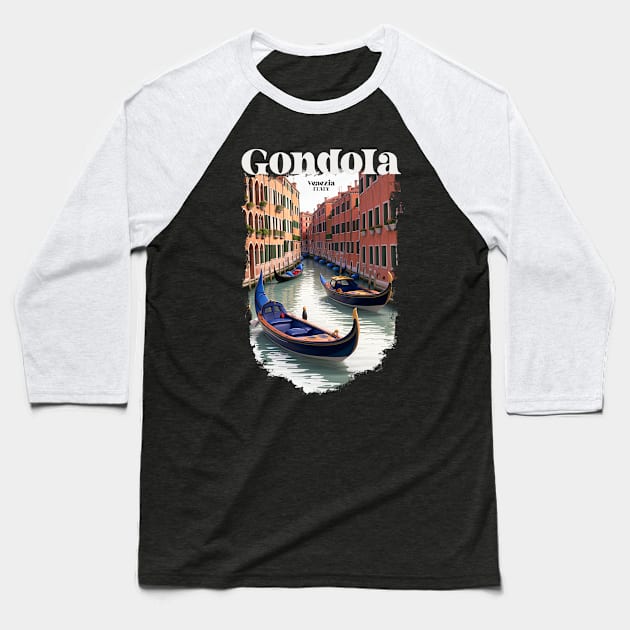 Gondola water taxi Baseball T-Shirt by BAJAJU